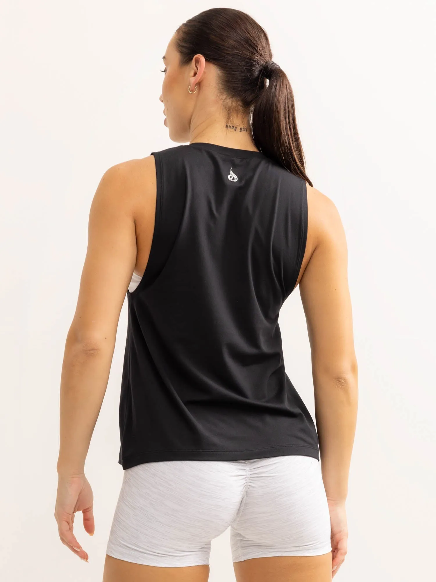 TaglessComfort Soft Tech Loose Fit Tank - Black