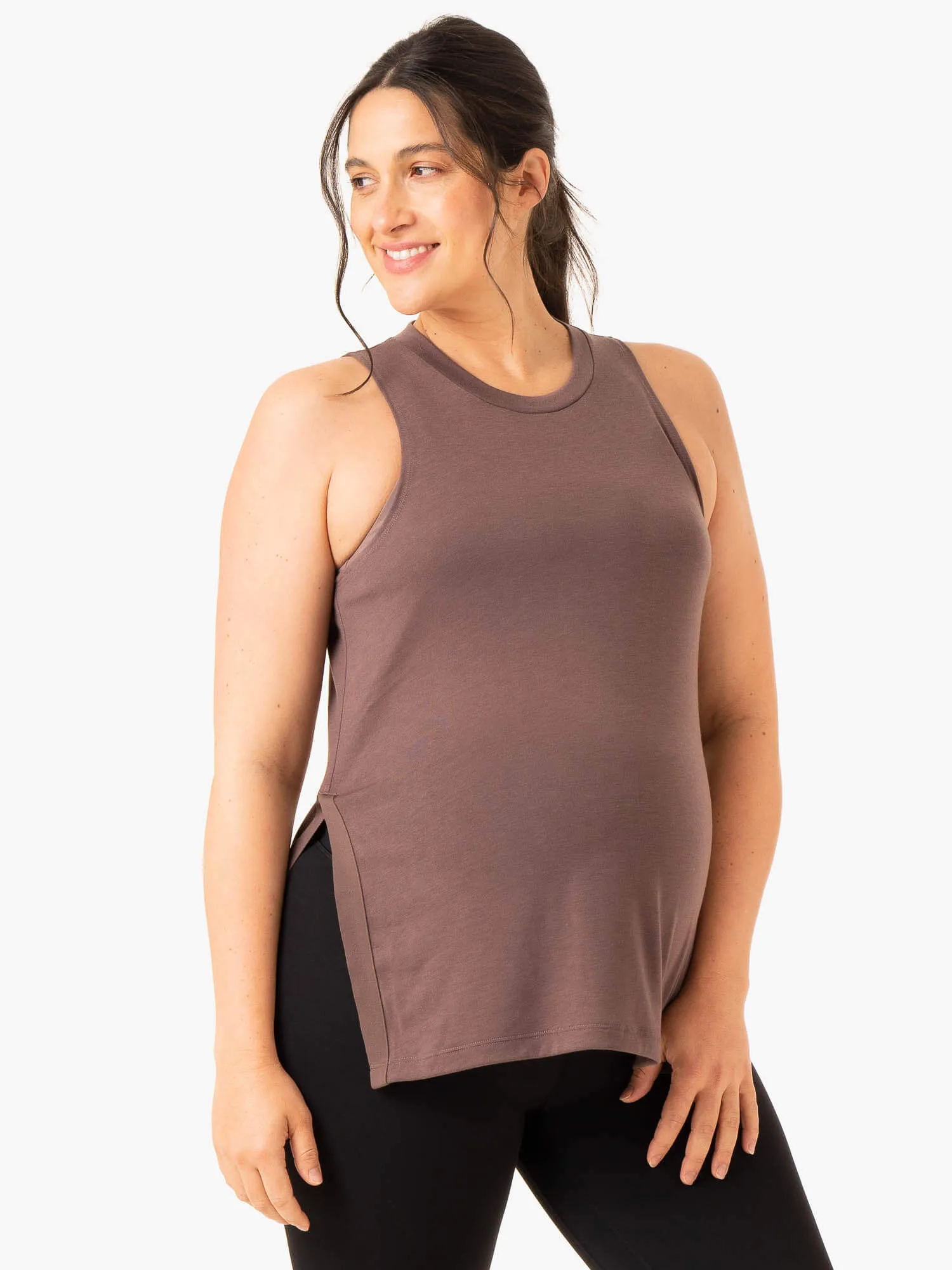 Warm Layer Active Bump Tank - Chocolate