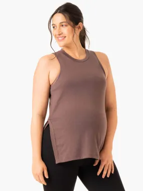 Warm Layer Active Bump Tank - Chocolate