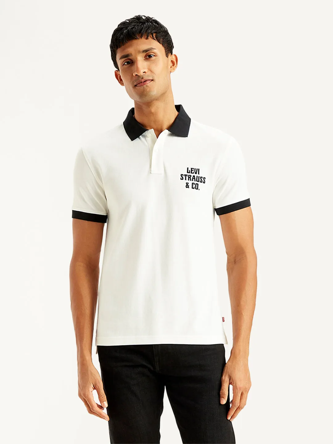 Men's Brand Logo Slim Fit Polo T-Shirt Classic Design