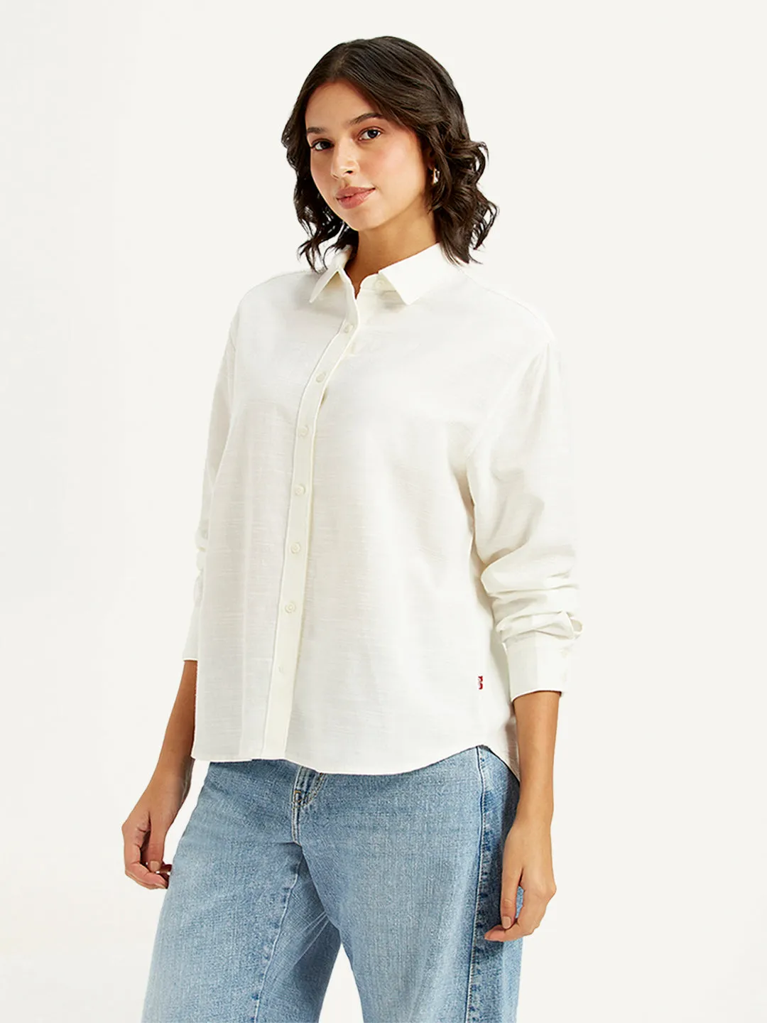 Non Restrictive Fit Smart Layering Women's Solid Relaxed Fit Shirt