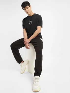 Men's Black Regular Fit Joggers Fit Comfort
