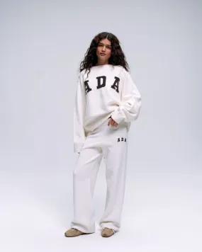 ADA Knit Straight Leg Sweatpants - Cream/Coffee Bean Reflective Trim Options