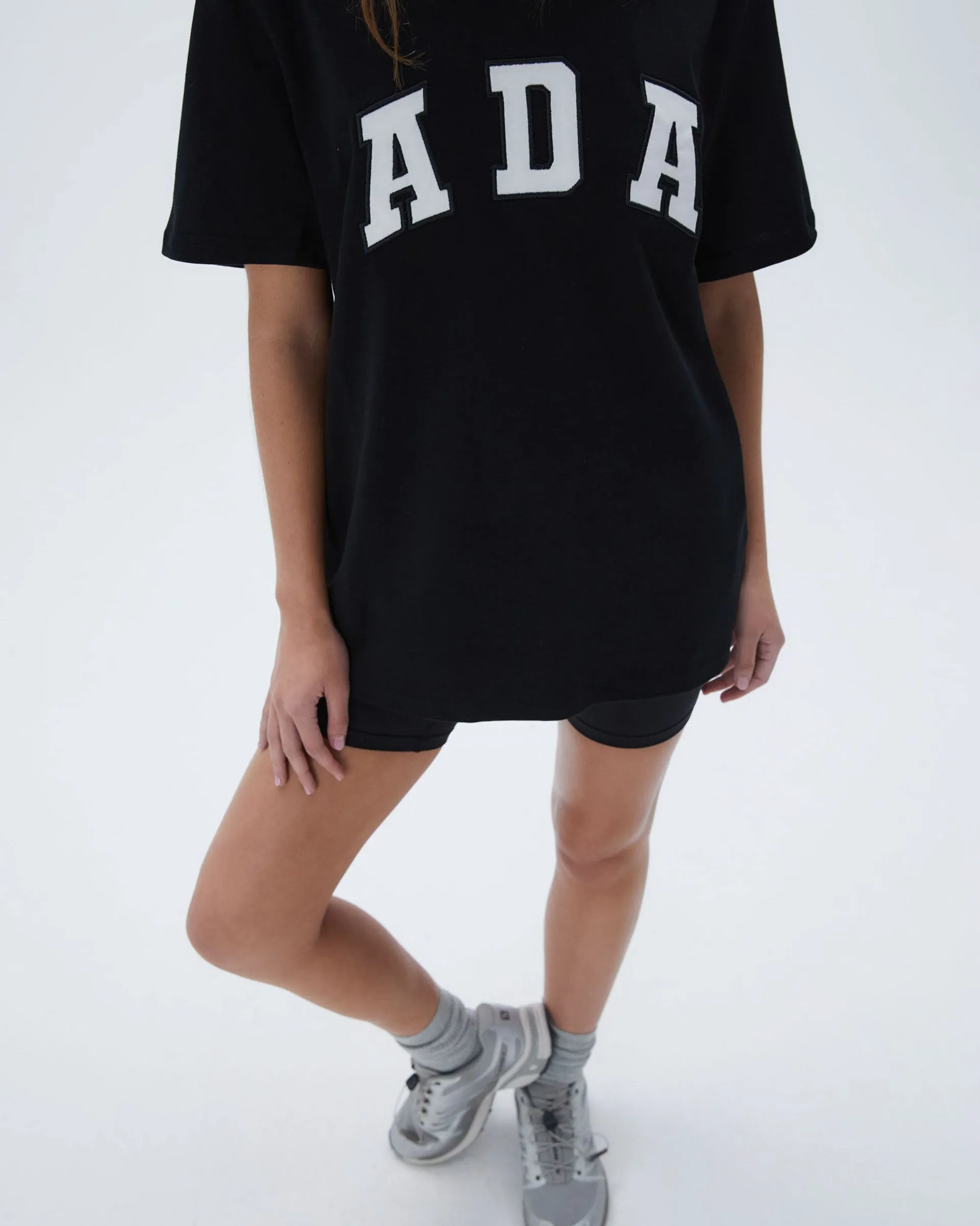 ADA Short Sleeve Oversized T-shirt - Black Picnic Bold and Comfortable