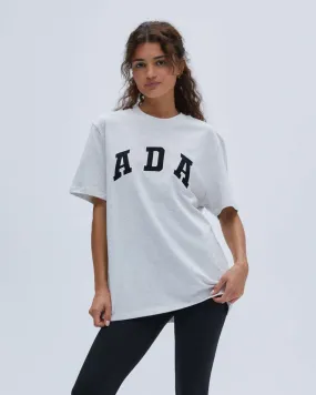 Elastic waist ADA Short Sleeve Oversized T-shirt - Grey Melange