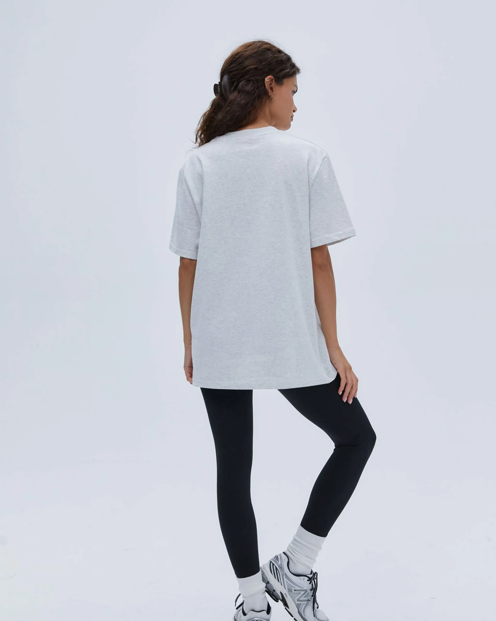 All-Weather Wear Anti Static Fabric ADA Short Sleeve Oversized T-shirt - Light Grey Melange