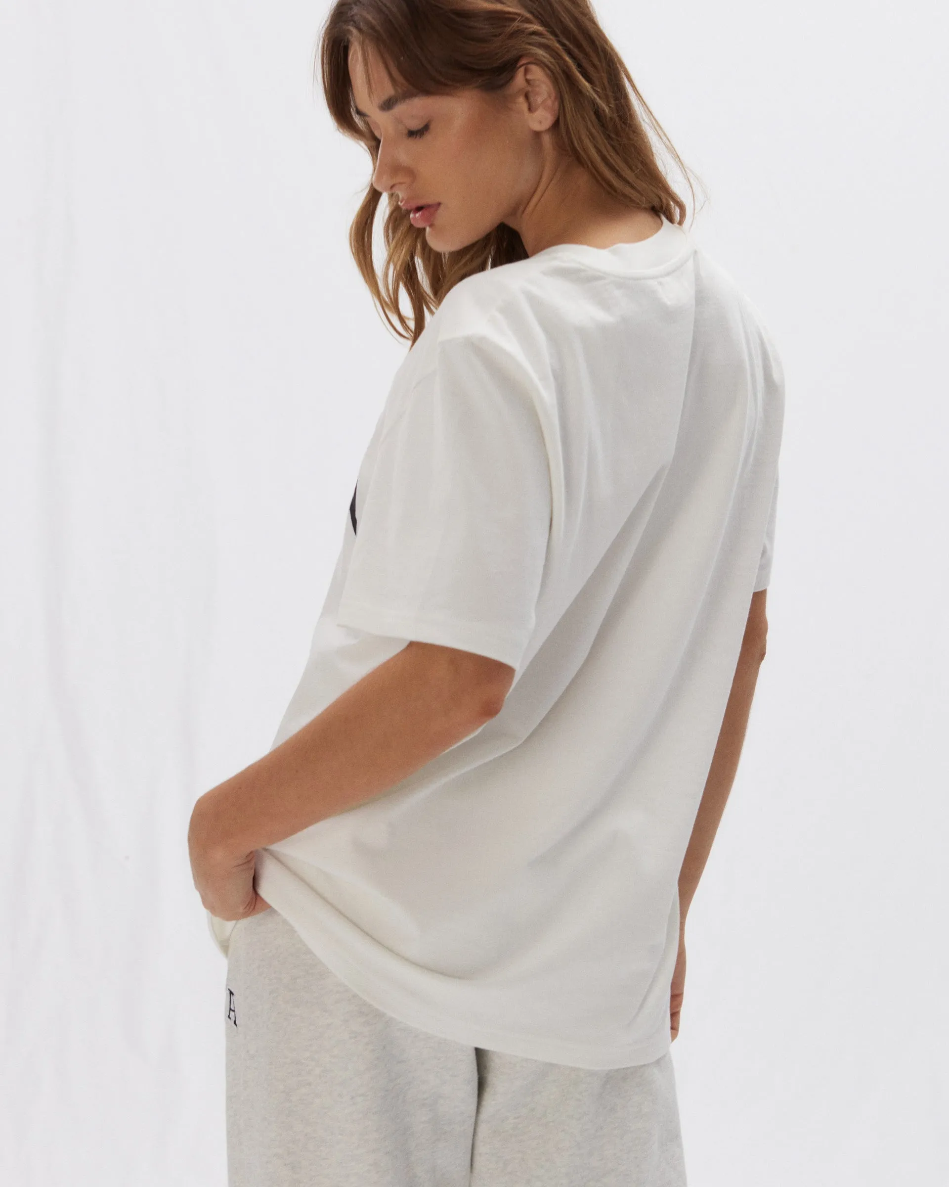 Light Fit Wear ADA Short Sleeve Oversized T-shirt - White/Black