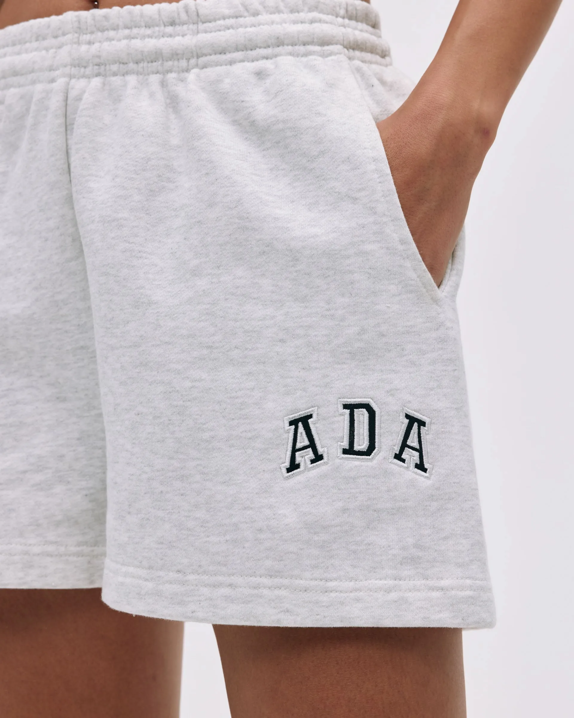 ADA Sweat Shorts - Light Grey Melange No Cling