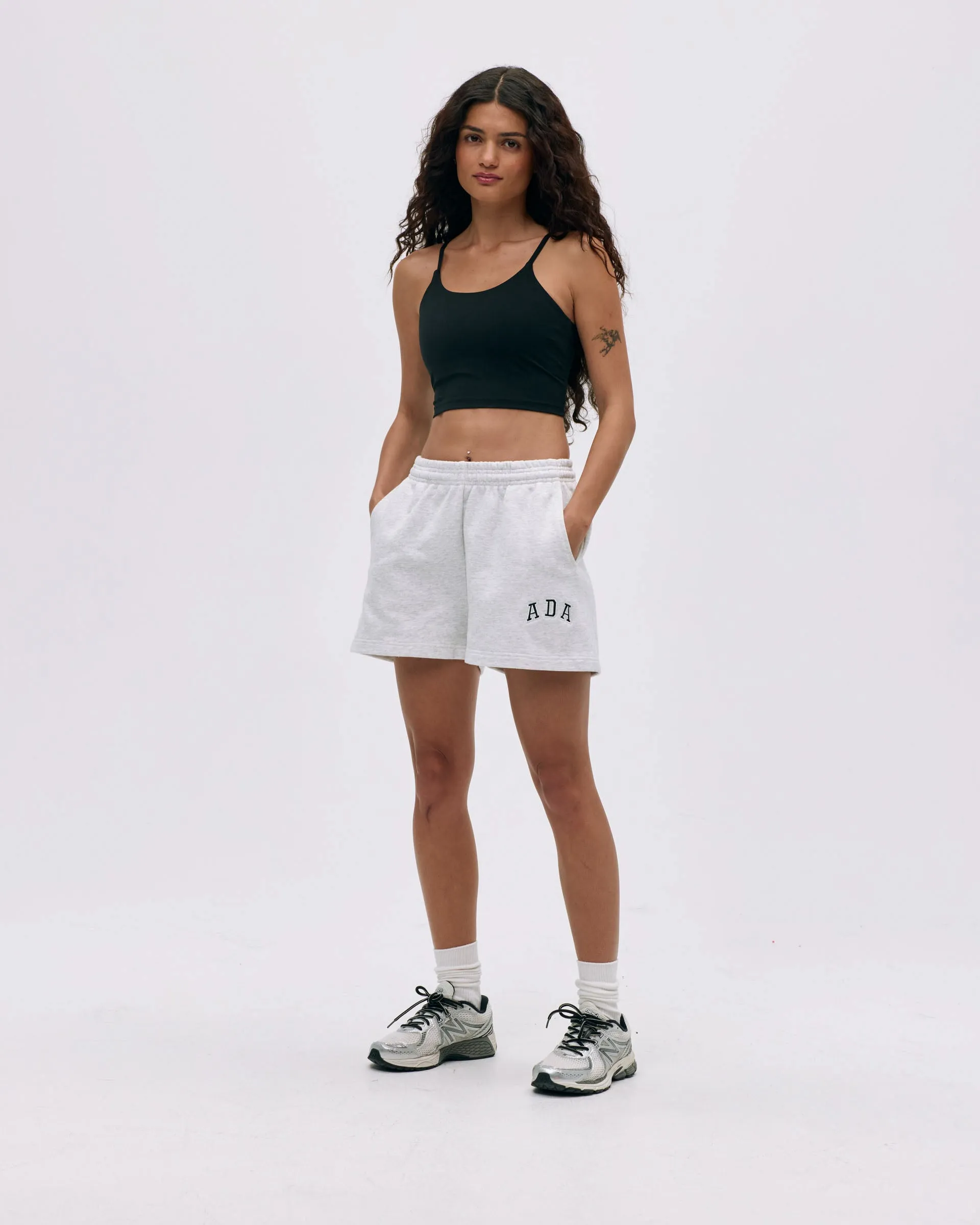 ADA Sweat Shorts - Light Grey Melange Office Wear
