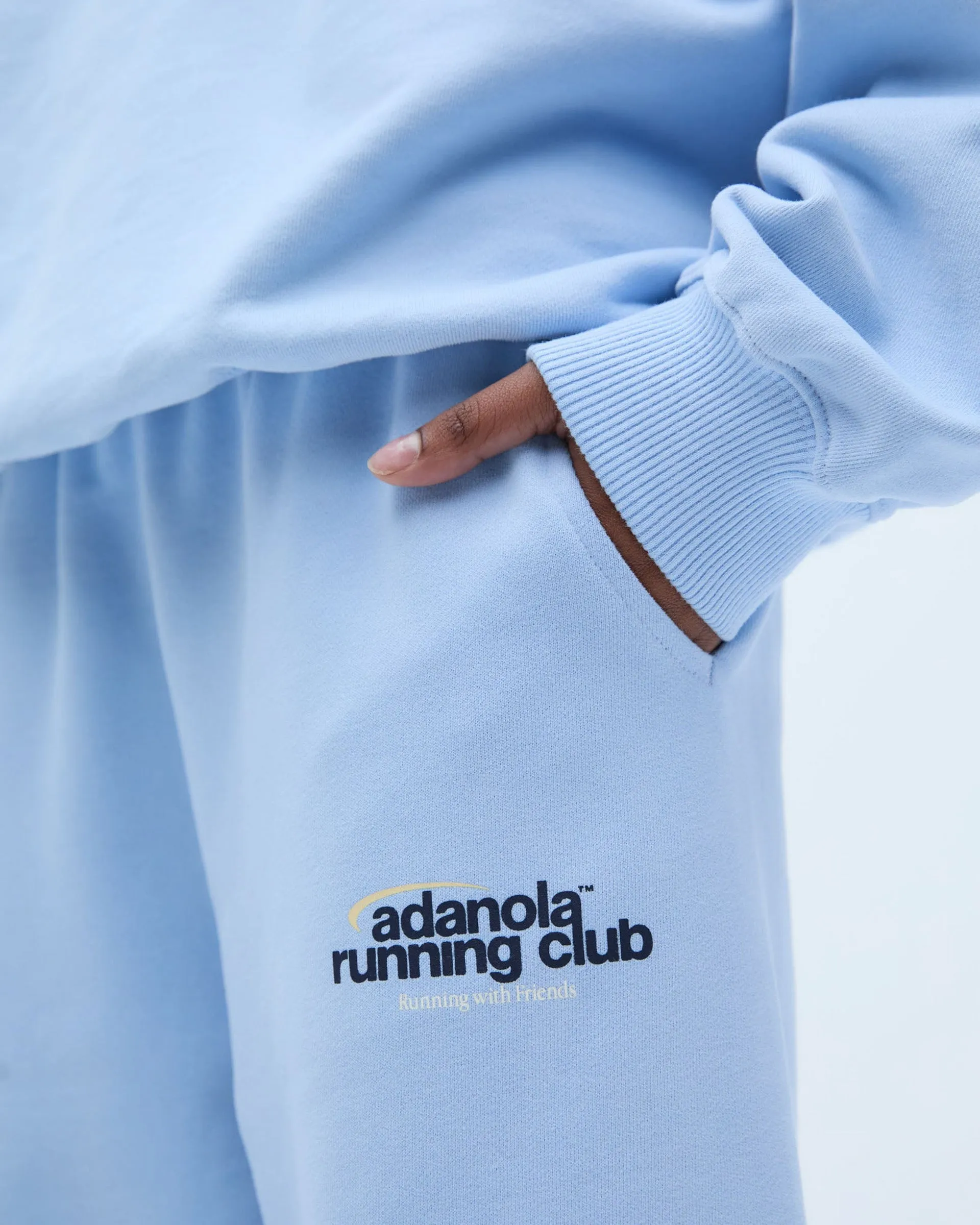 Adanola Running Sweatpants - Powder Blue Breathable mesh Universal Fit System