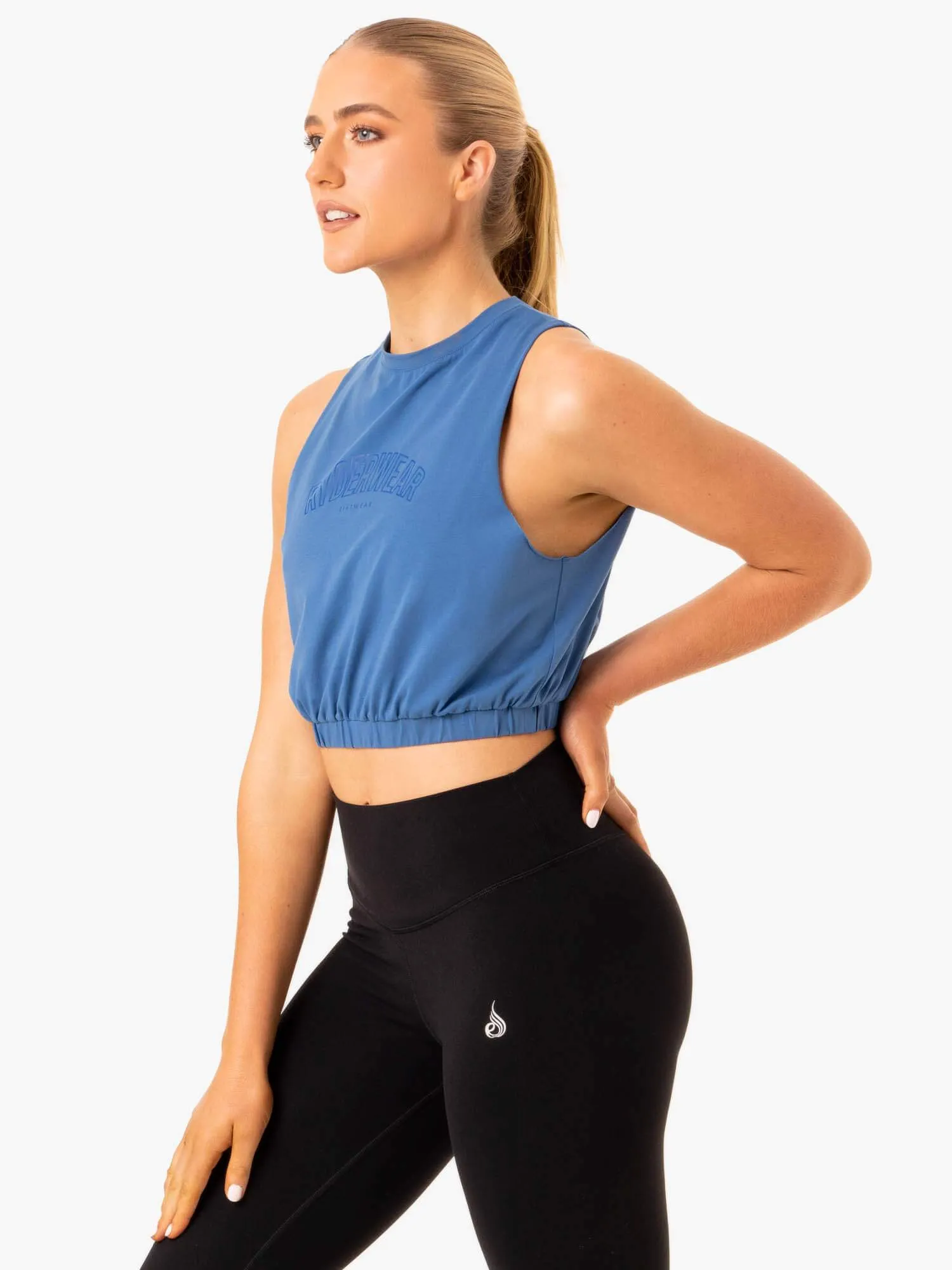 Boxer Muscle Tank - Blue Basic Dress EasyCareMaterial