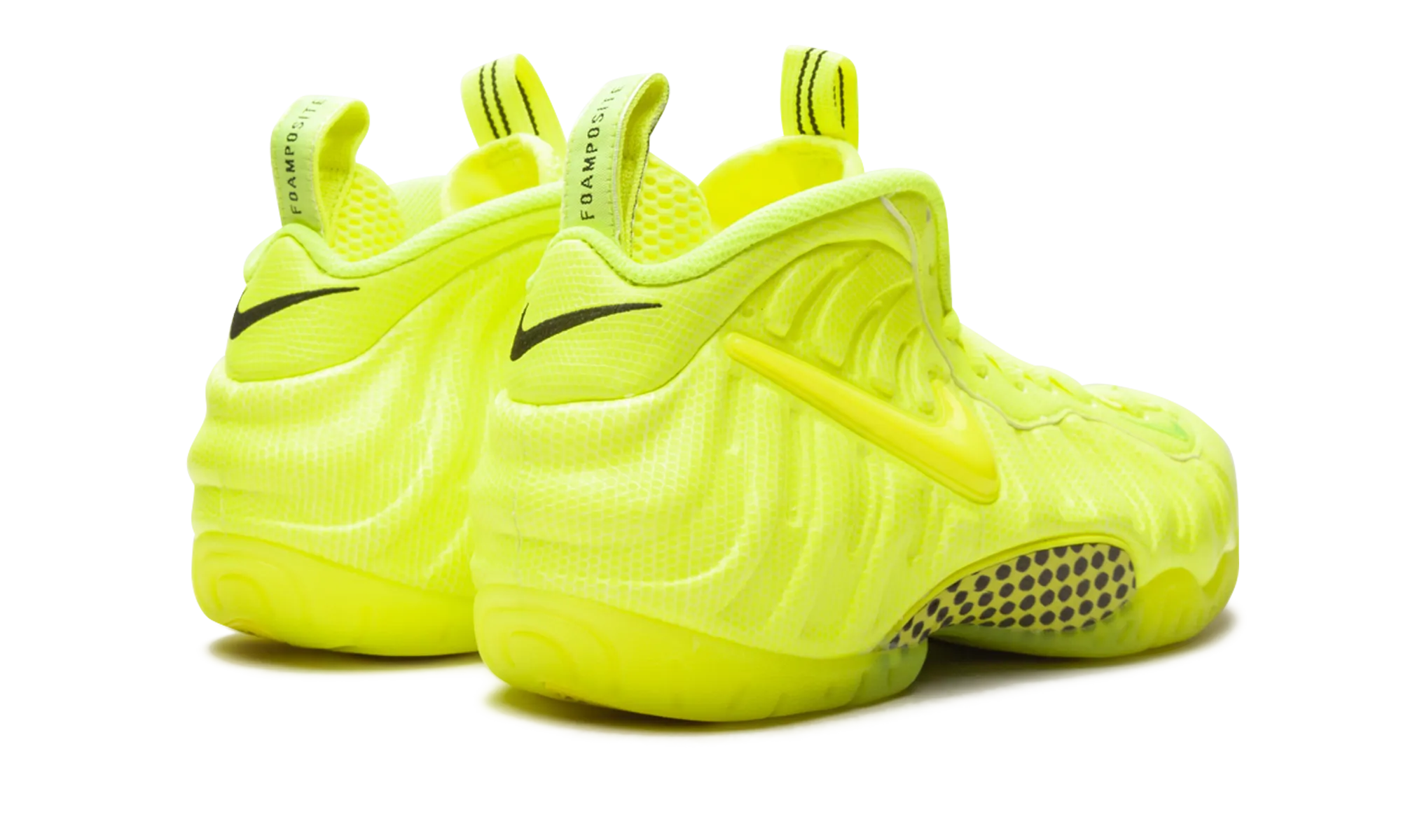 Air Foamposite Pro "Volt" Non Marking Rubber Outsole Responsive Heel Geometry