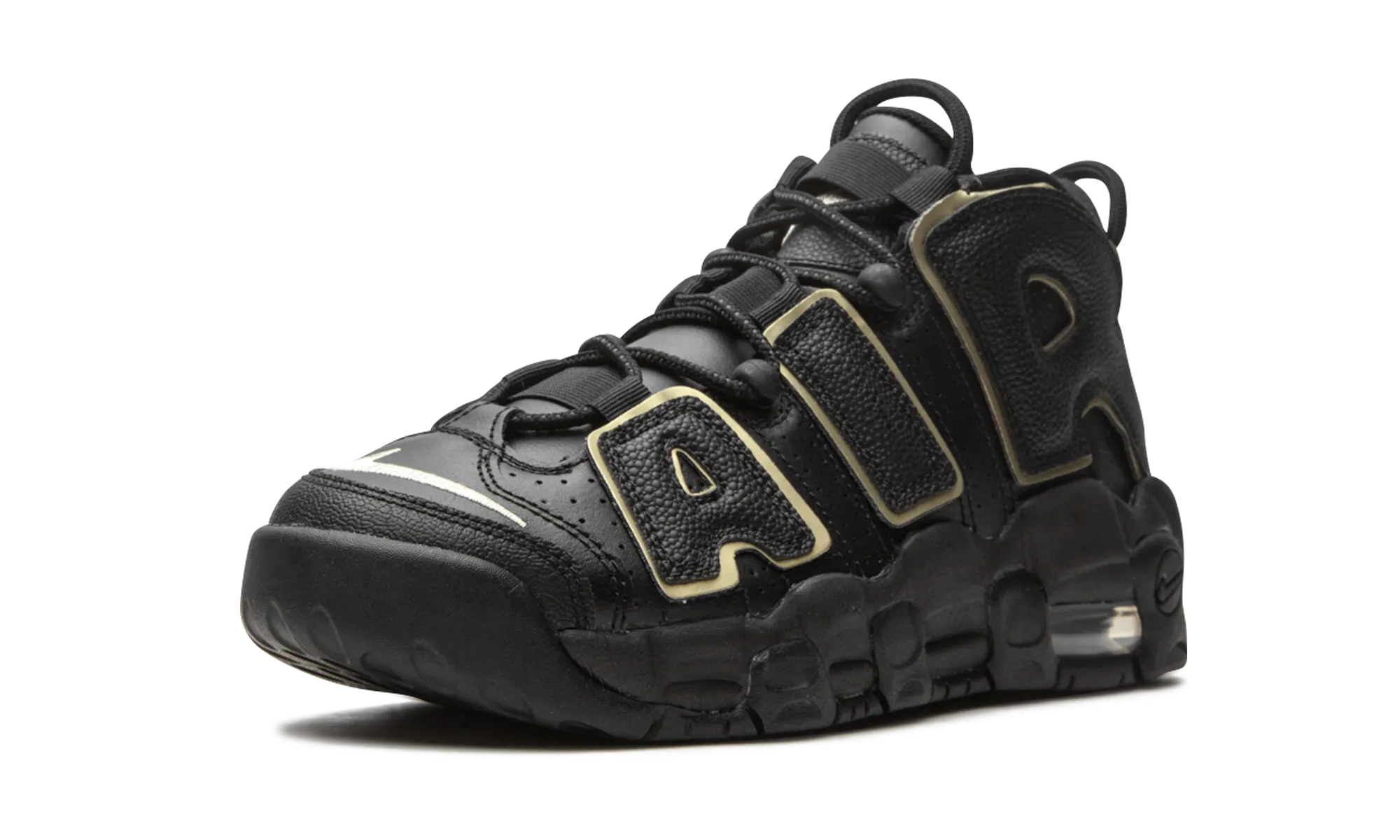 Air More Uptempo GS "Black / Gold" Comfortable Stretch