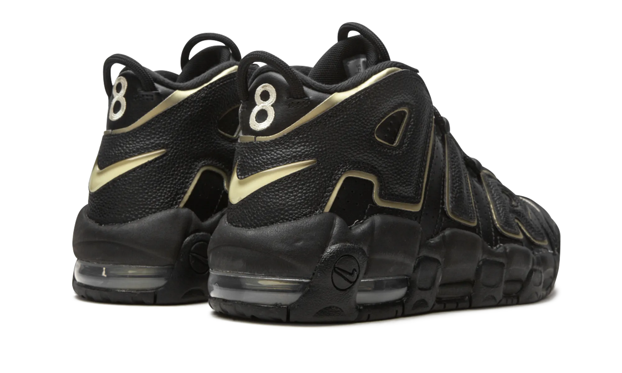 Lightweight Midsole Smooth Drive Air More Uptempo GS "Black / Gold"
