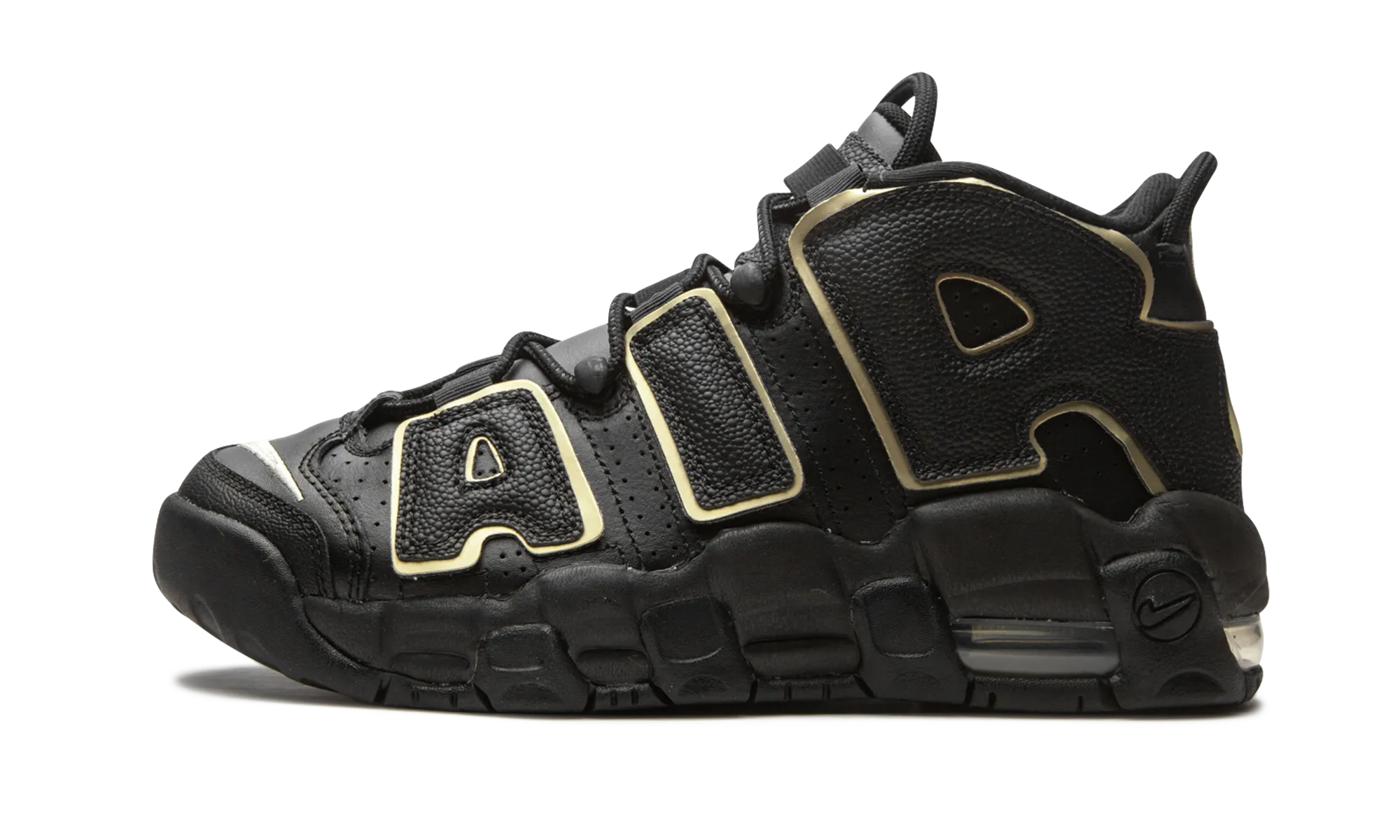 Microfiber Overlay Reinforcement Tensile Arch Bridge Air More Uptempo GS "Black / Gold"