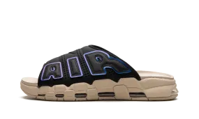 Air More Uptempo Slide "Black Sanddrift Iridescent" Lightweight Frame Pronation Control Technology