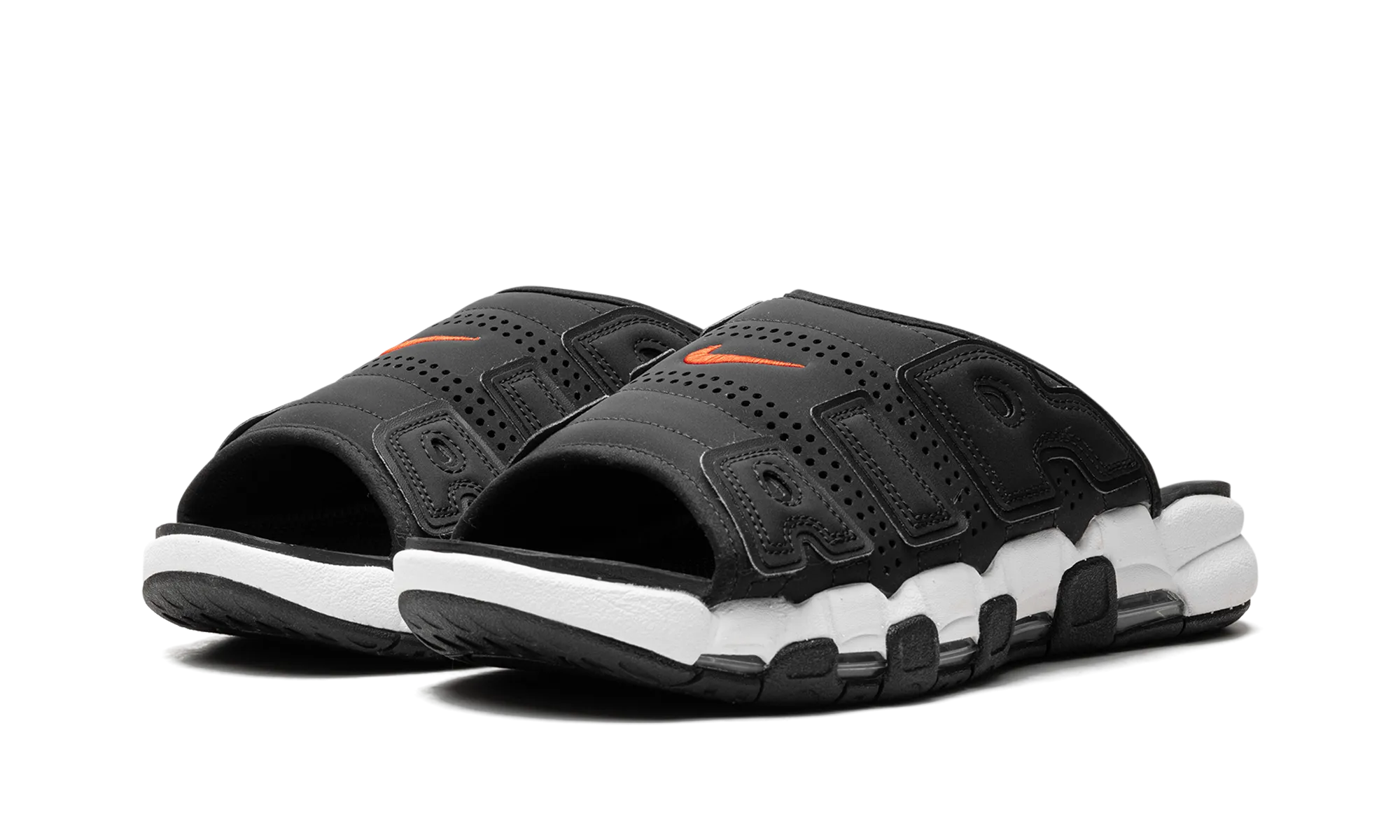 Air More Uptempo Slide "Black White Red" Compression Molded Unit