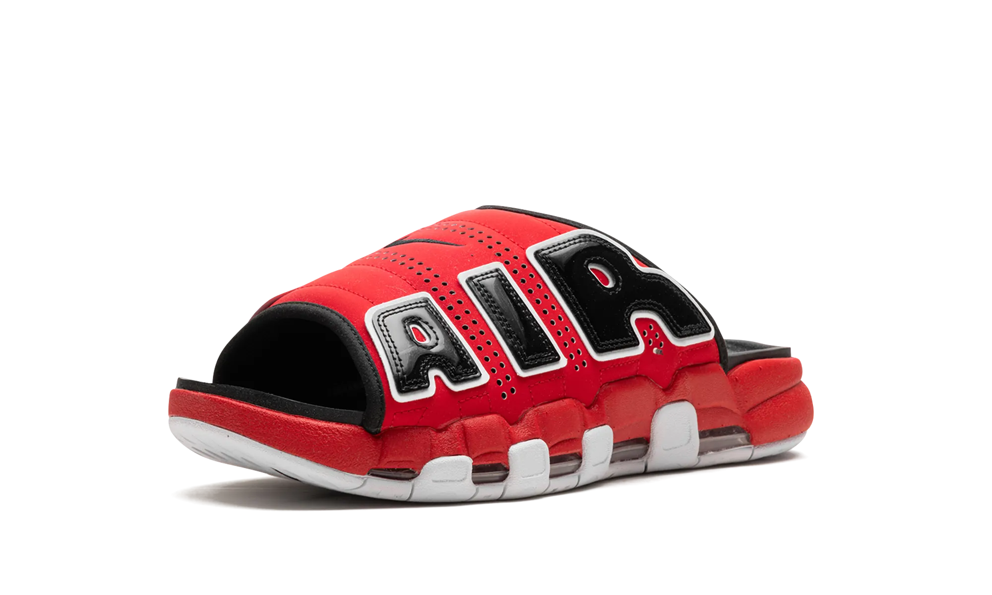 Air More Uptempo Slide "Bulls" Foam Padded Tongue Blown Rubber Pods