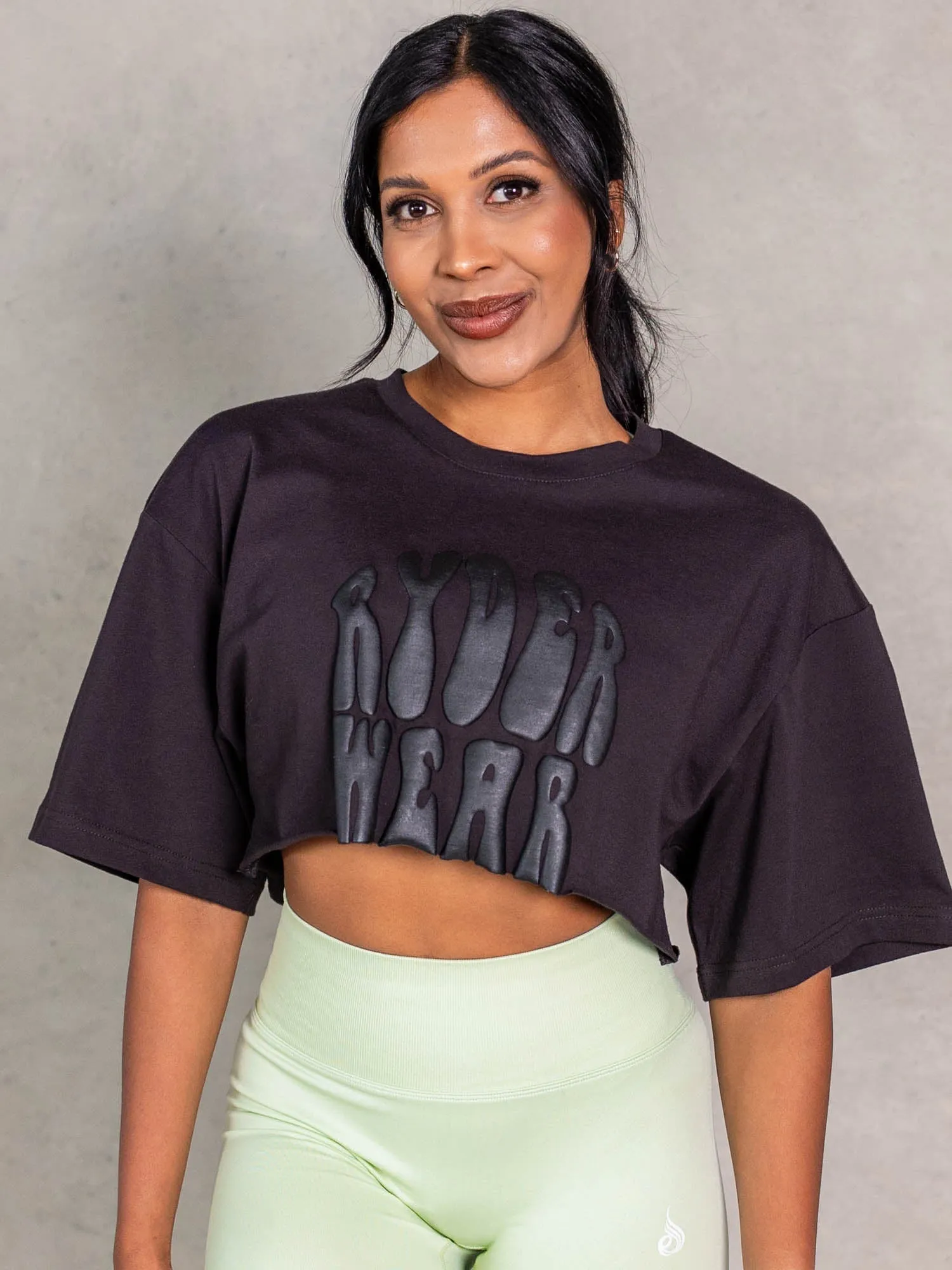 NRG T-Shirt - Faded Black Breathable Performance Wear TaglessCollar