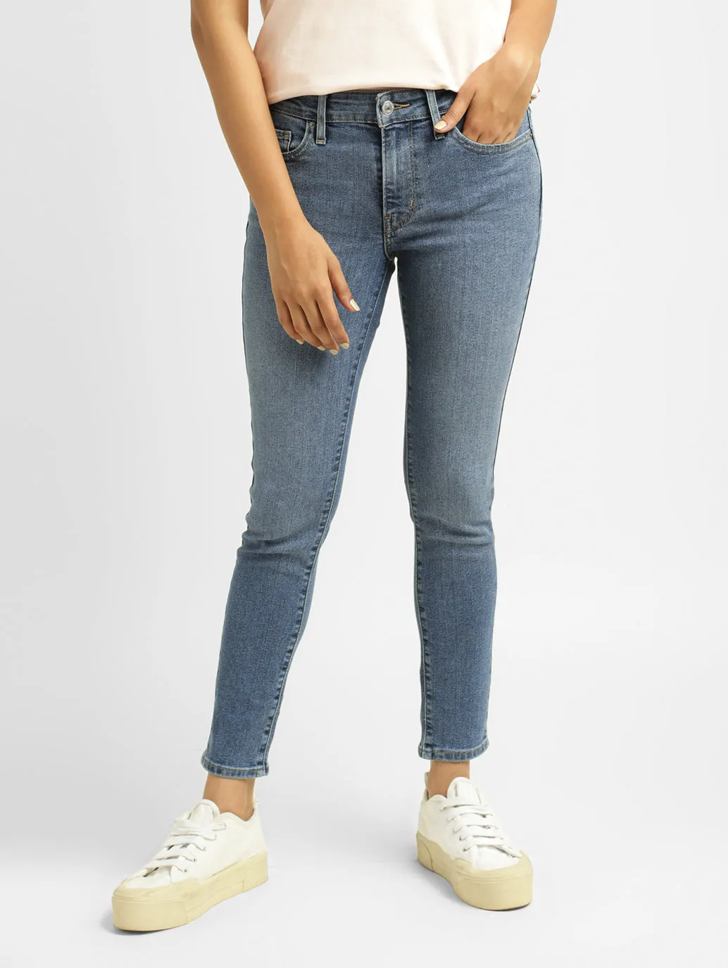 Casual Musthave Lifestyle Piece Women's 711 Blue Skinny Fit High Rise Jeans
