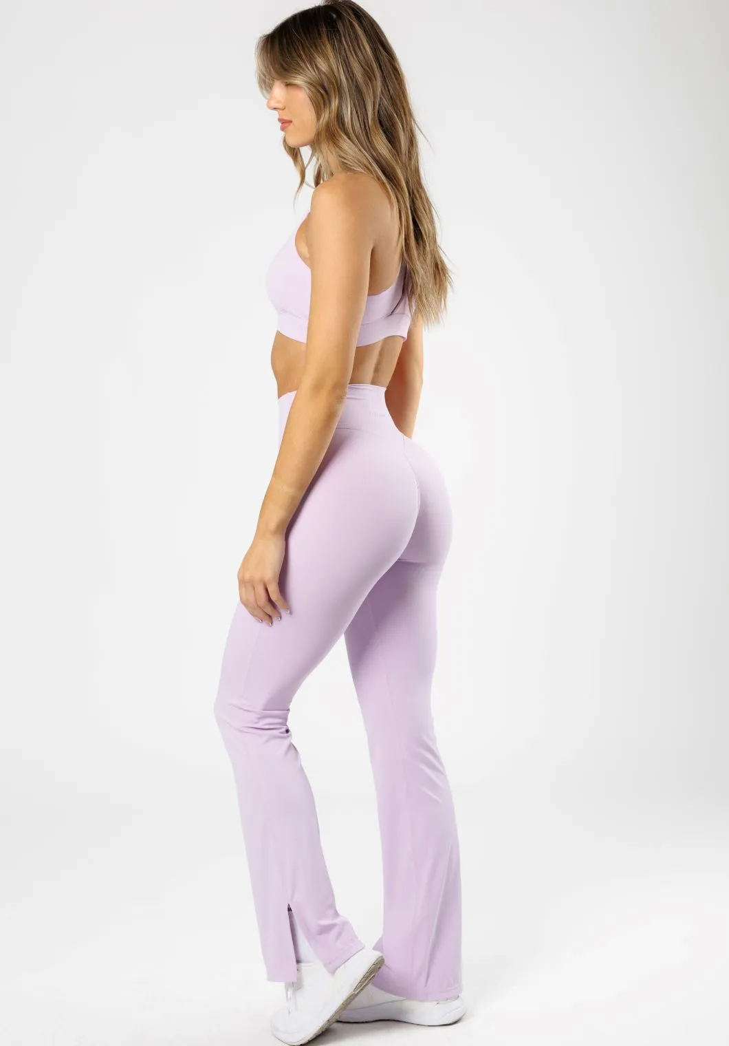 RecStretch Original Sculptseam? Plus Flare Legging 34" Pastel Lilac Reinforced Knees