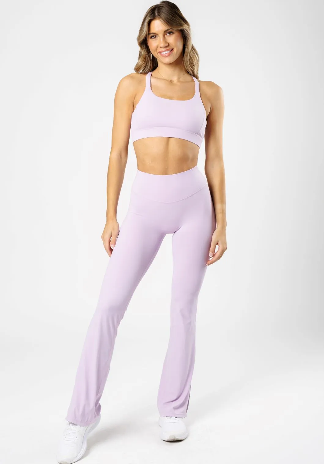RecStretch Original Sculptseam? Plus Flare Legging 34" Pastel Lilac Shape Mode