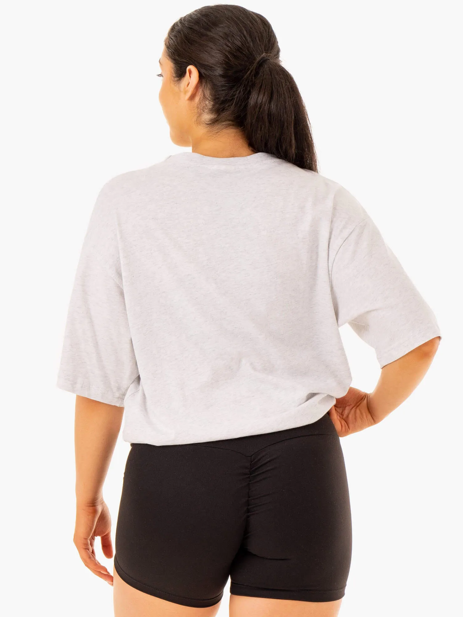 Oversized T-Shirt - Snow Marl Everyday Chic Essential Top