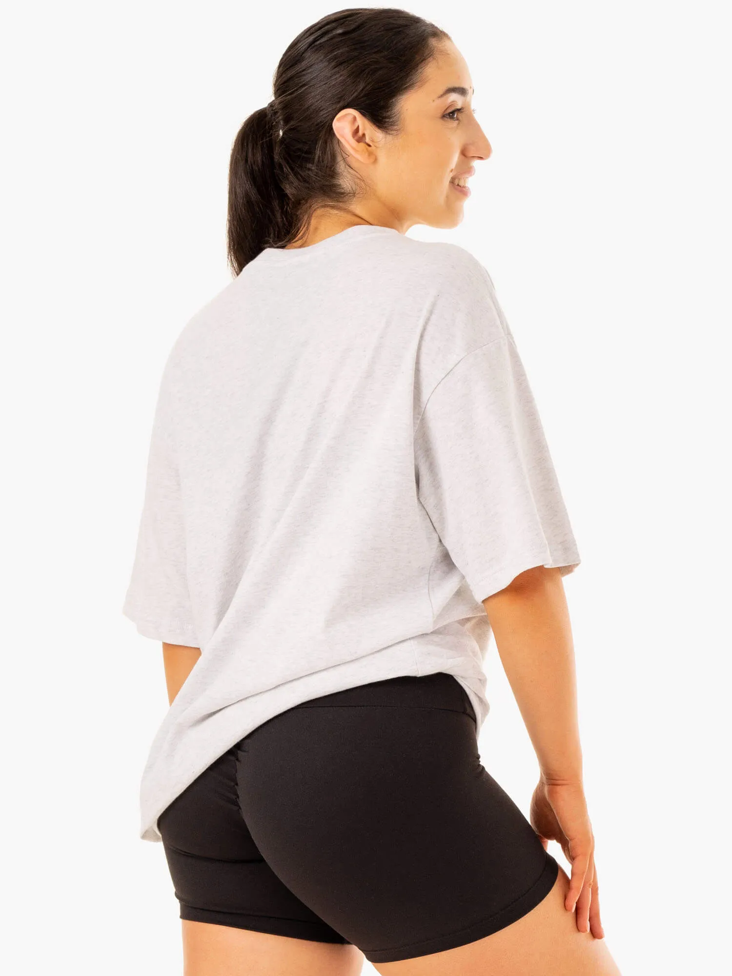 Quick Fit Oversized T-Shirt - Snow Marl