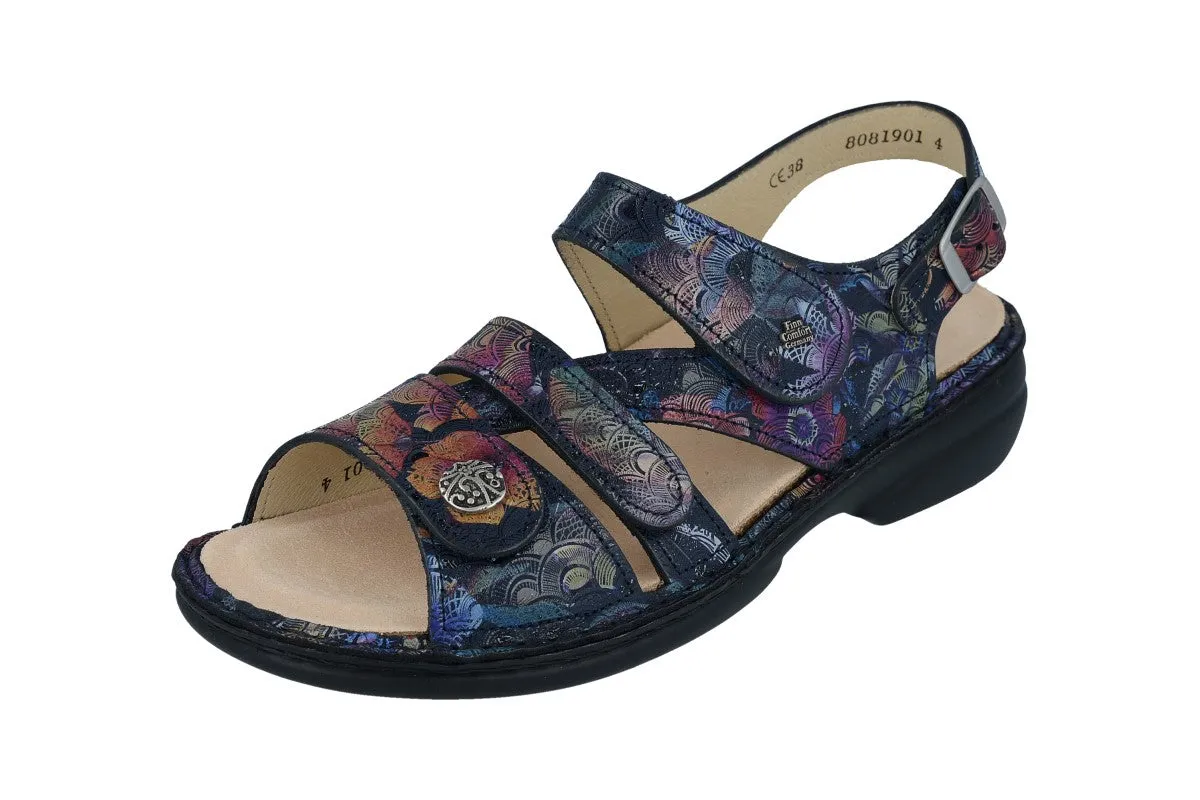 Gomera - Irpino Dark Blue Foot-Friendly Design Elastic