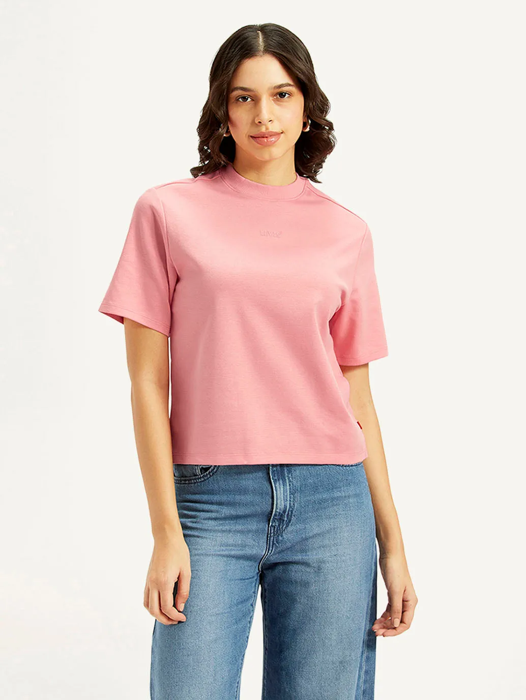 Women's Solid Relaxed Fit T-Shirt Smart Design