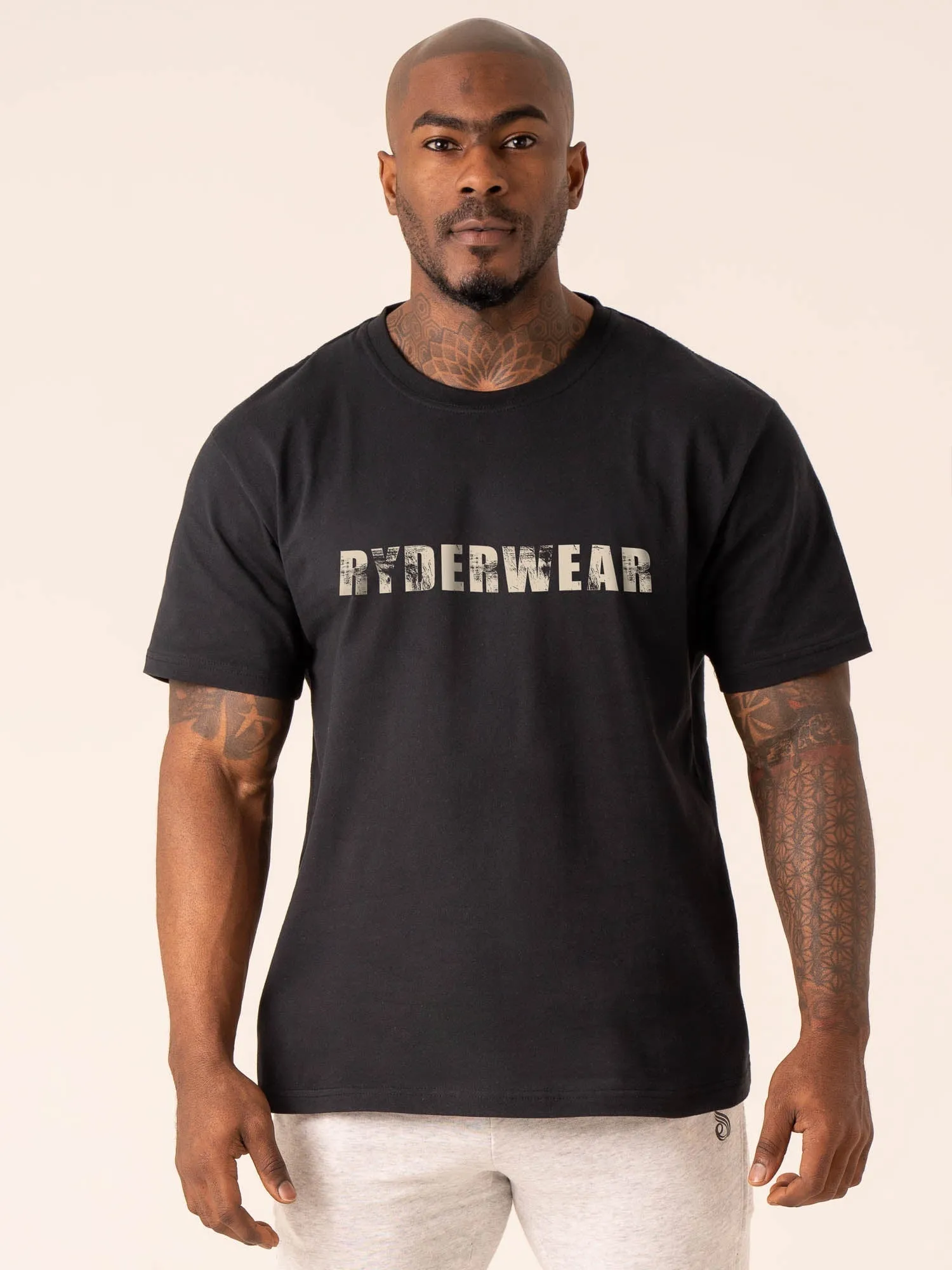 Stretch Waist Chic Look Training T-Shirt - Black