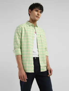 Country Charm Sporty Style Men's Checkered Slim Fit Shirt