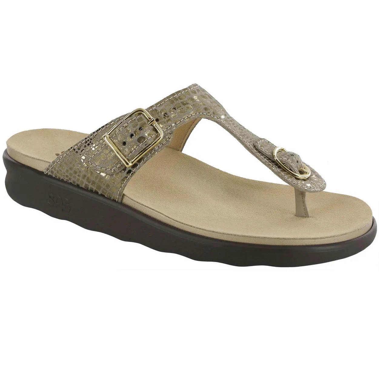 Wide Fit Design Sanibel - Olive Gold