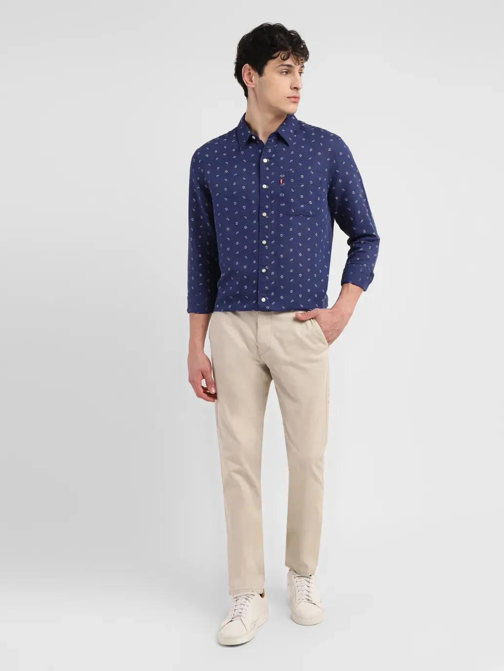 Sleek Look Soft Waistband Men's 511 Beige Slim Fit Chinos