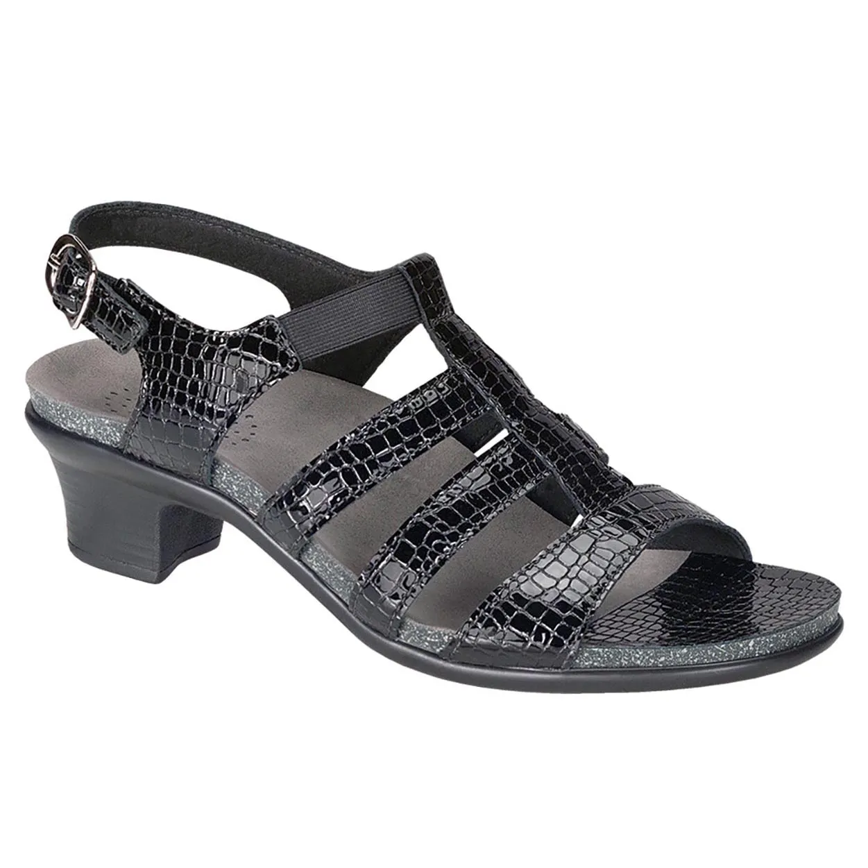 Allegro - Black Croc Trail Ready Fashion-Forward Design