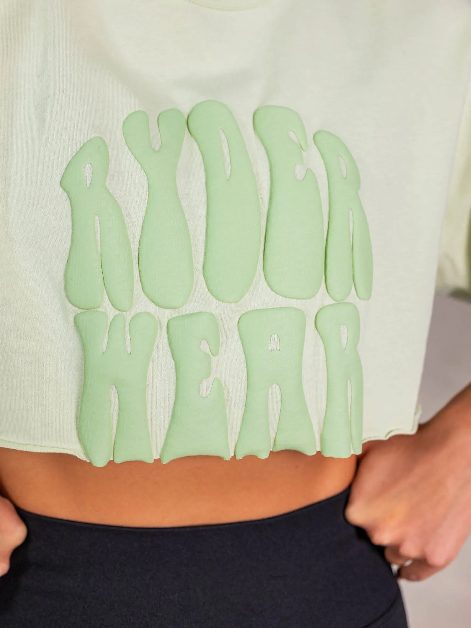 Layered Hem Design NRG T-Shirt - Matcha