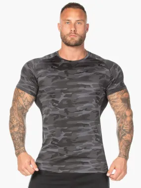Sustainable Fibers Modern Smart Camo Mesh T-Shirt - Black Camo