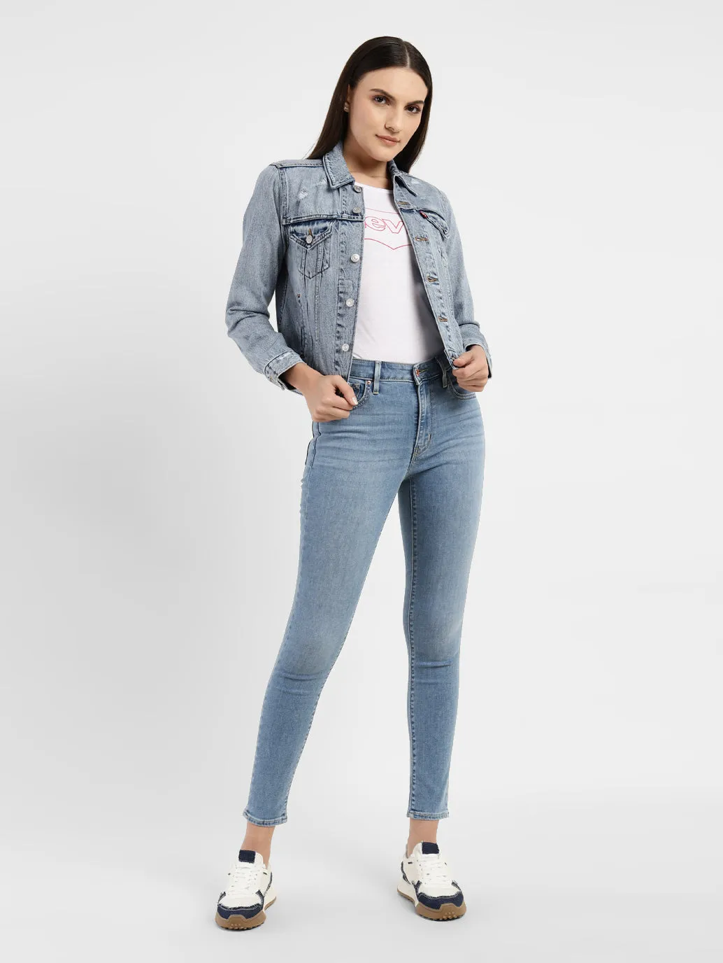 Weekend Vibes Women's 721 Blue Skinny Fit High Rise Jeans