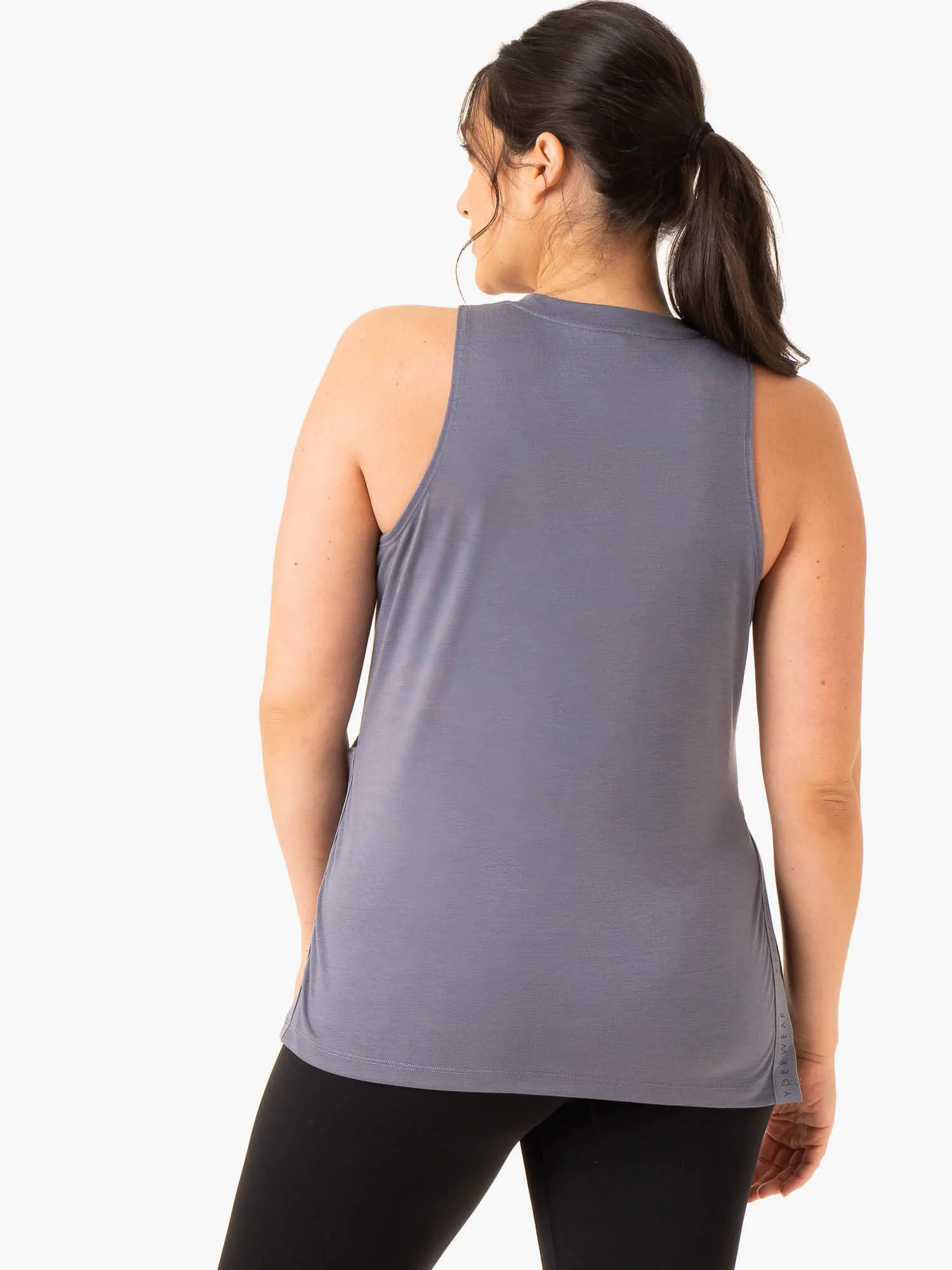 Active Look MoistureWicking Technology Active Bump Tank - Steel Blue