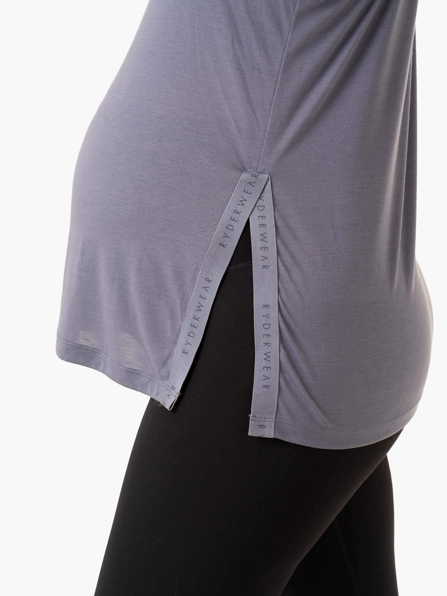 Active Bump Tank - Steel Blue MoistureWicking