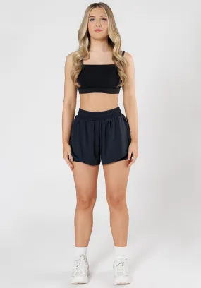 LiteSpeed? Fast Track Short Black ElasticHem Wrinkle Resistant Treatment