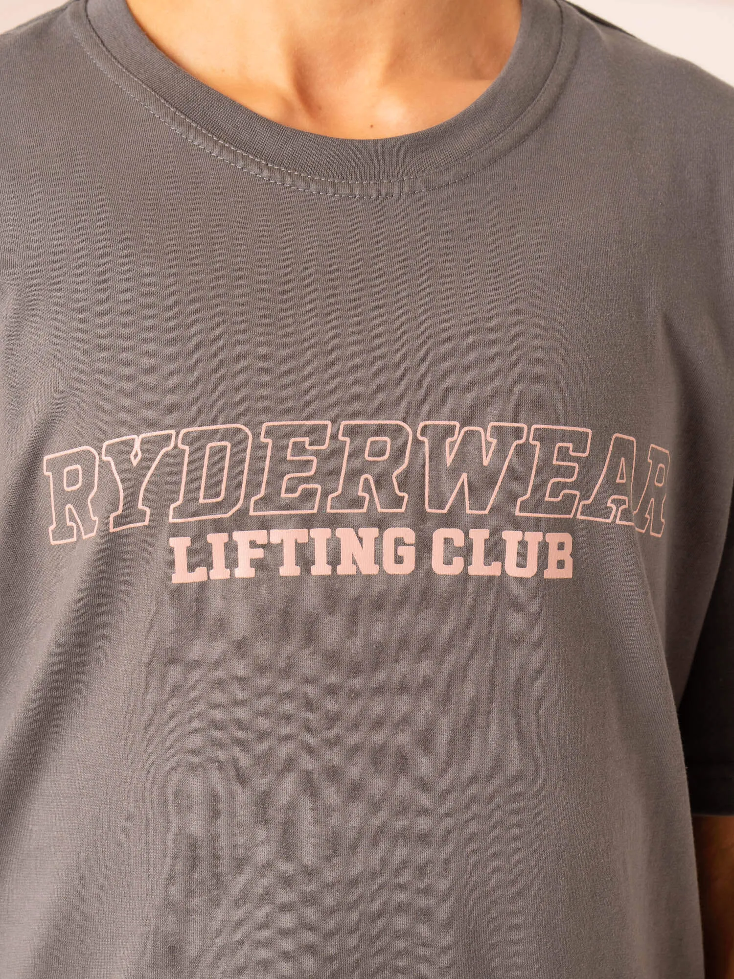 Summer Comfort Casual Essentials Lifting Club T-Shirt - Charcoal