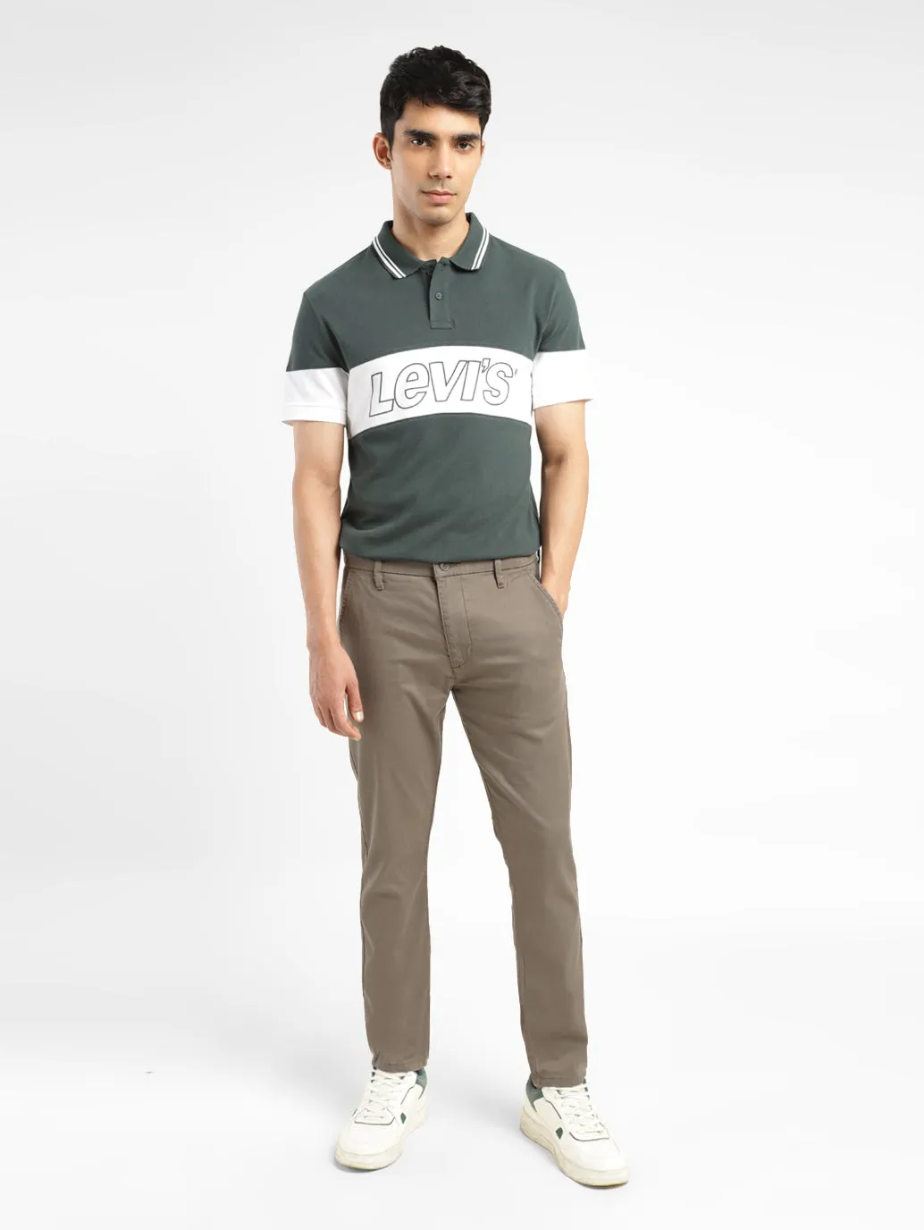 Casual Style Flattering Design Wear Men's Slim Fit Trousers