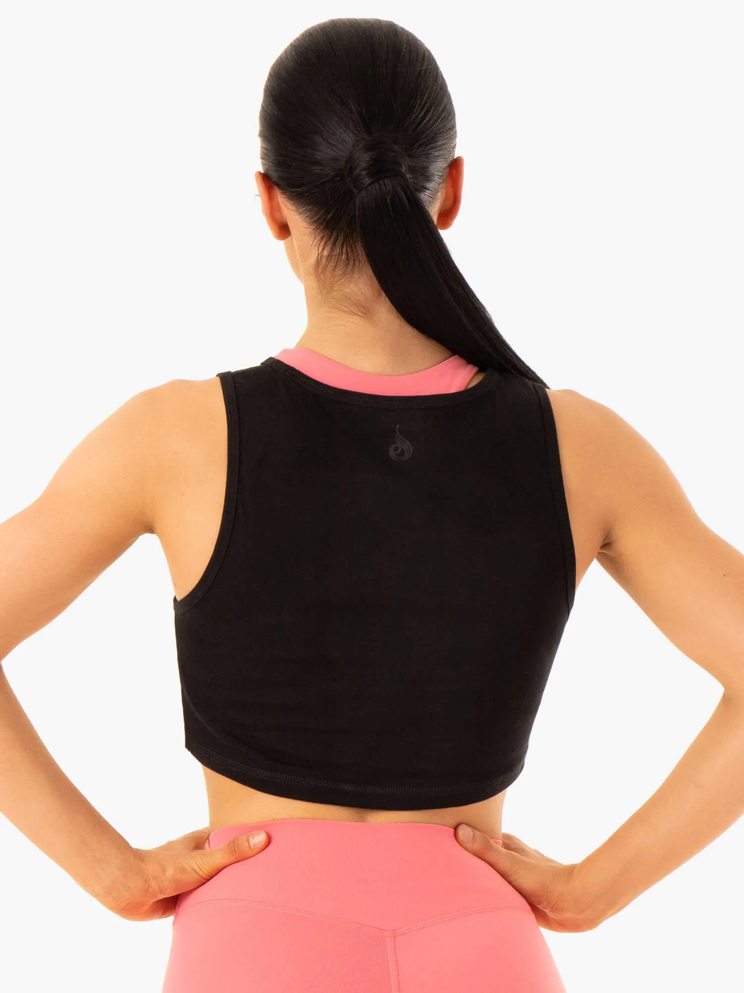 Replay Cross Over Tank - Black Flexible Ribbed Cuffs Fashionable Style