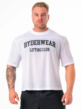 Mesh Flex T-Shirt - White Cozy Feeling School spirit