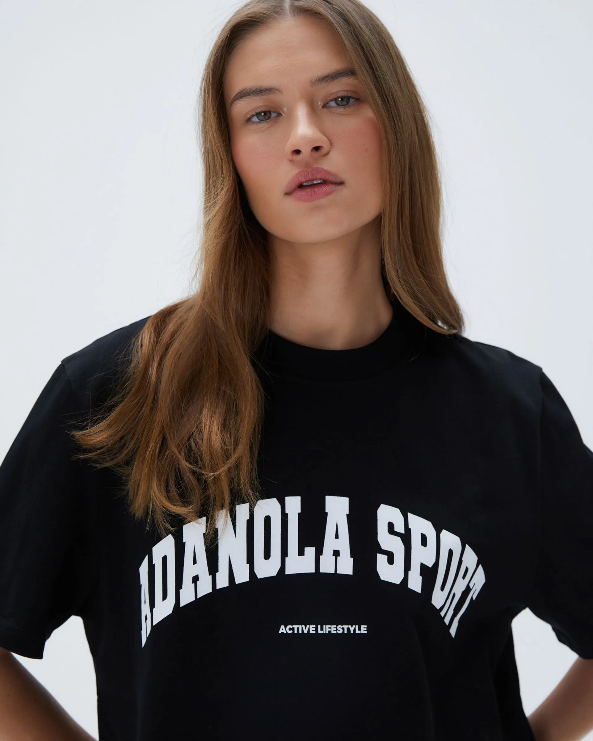 AS Short Sleeve Oversized T-Shirt - Black Recycled Polyester Blend