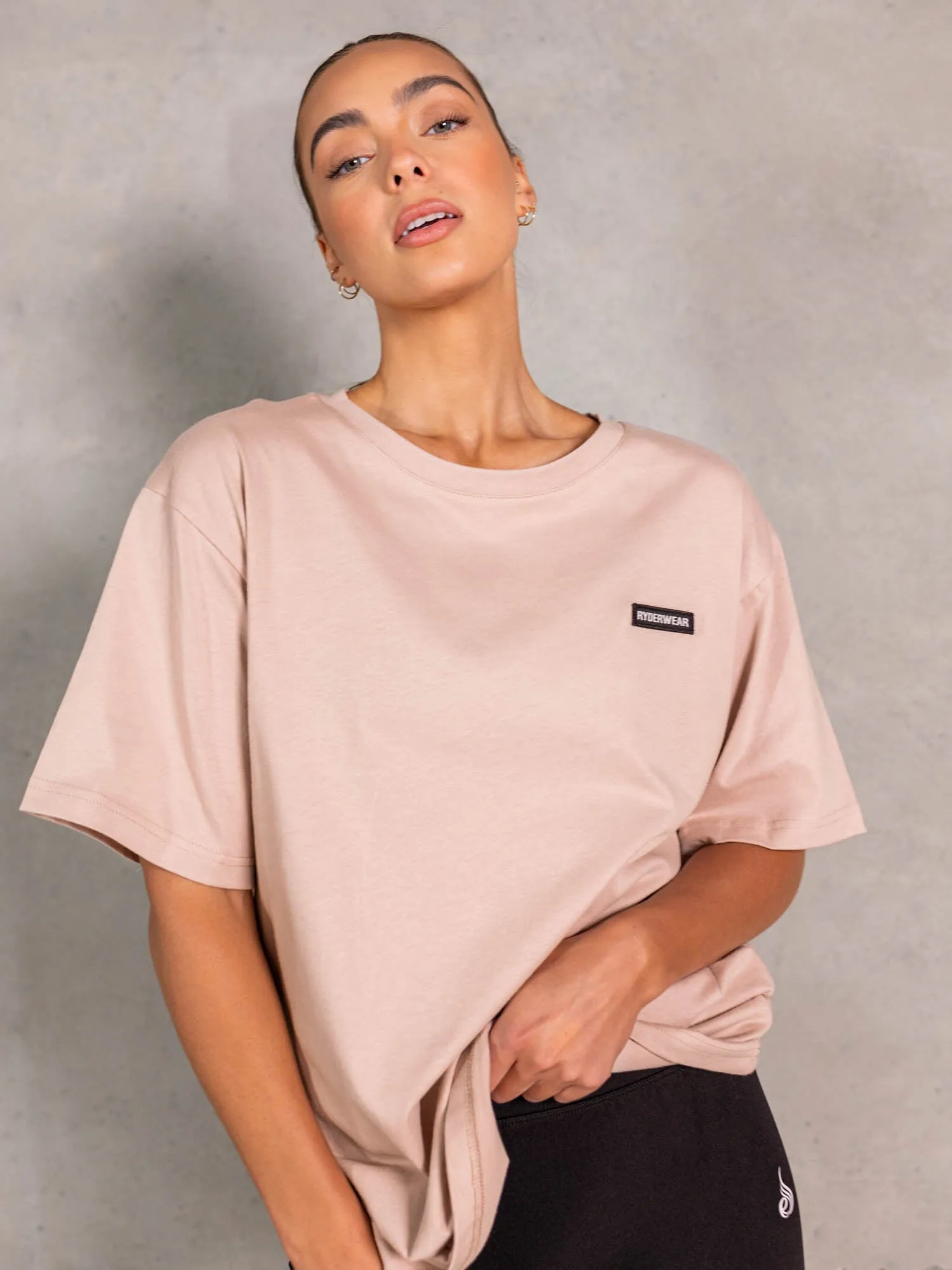 Comfortable Look Versatile Comfort Wear NRG Oversized T-Shirt - Biscotti