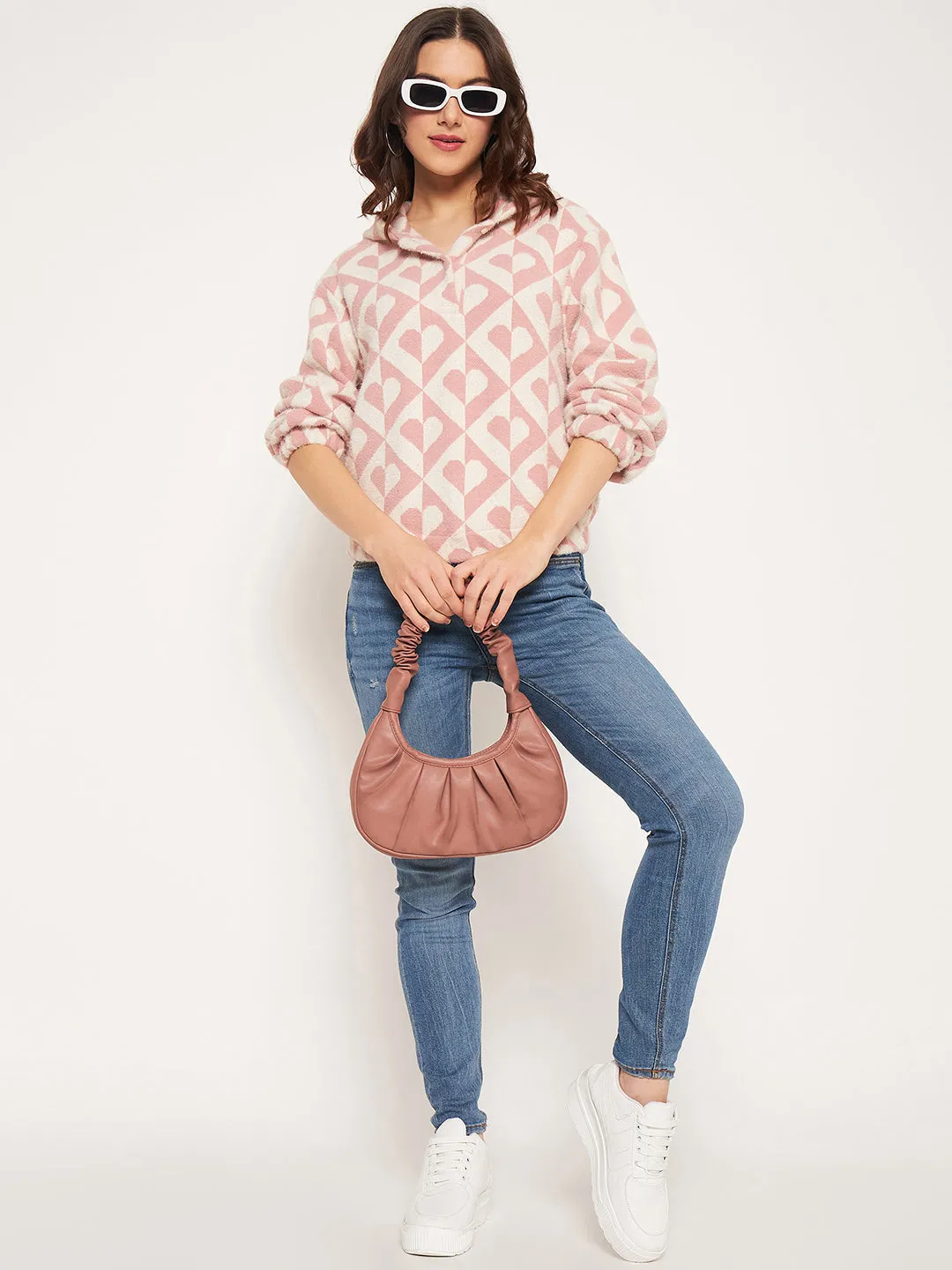 Madame Peach Hood Neck Sweatshirt product ring elegance Versatile Design