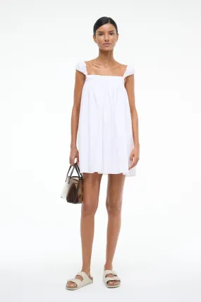 Adjustable-Length Statement Neck BEAU DRESS | WHITE