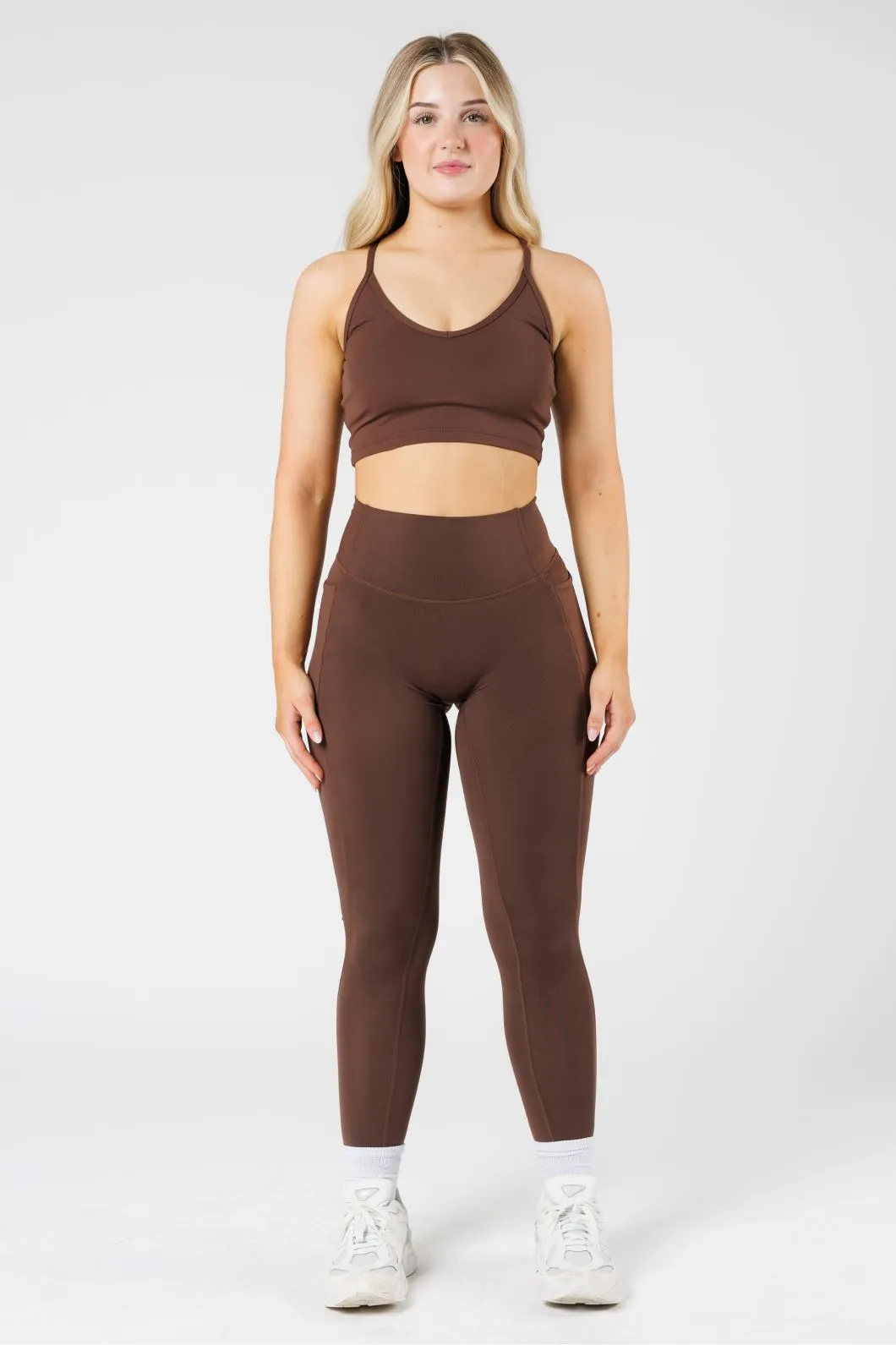 Reluna Empower Sculptseam? Plus Pocket Legging Walnut Core Fitwear Casual Wearer Outdoor Running